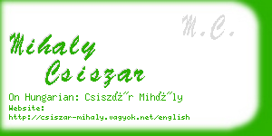 mihaly csiszar business card